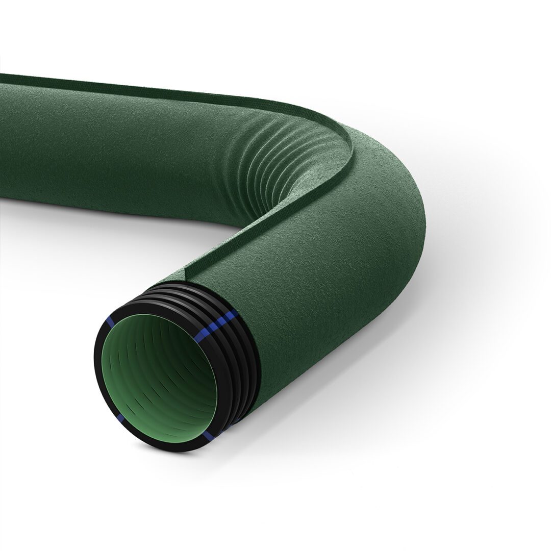 GEODRAIN PLUS conduta de parede dupla perfurada com geotêxtil