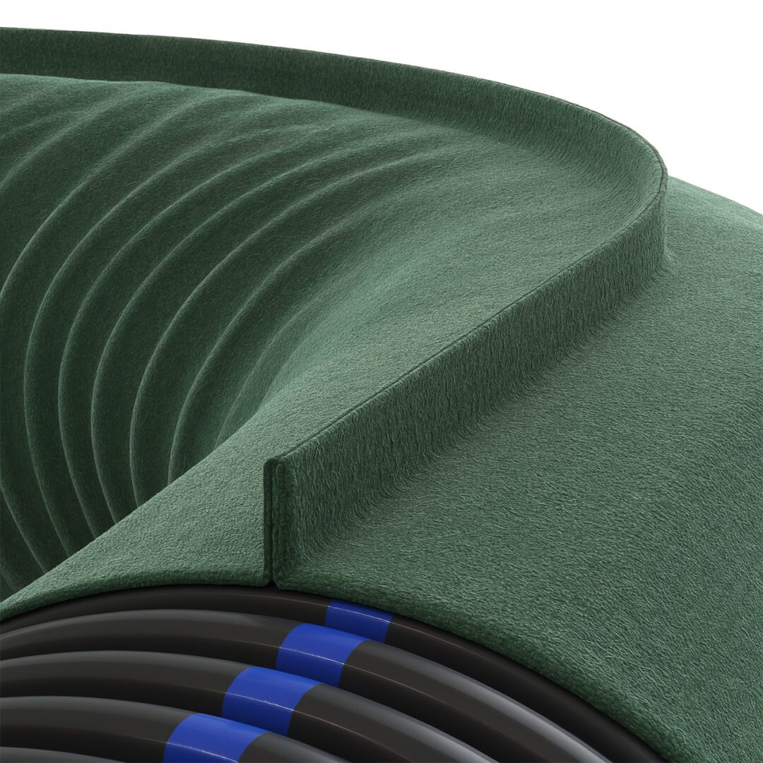 GEODRAIN PLUS conduta de parede dupla perfurada com geotêxtil